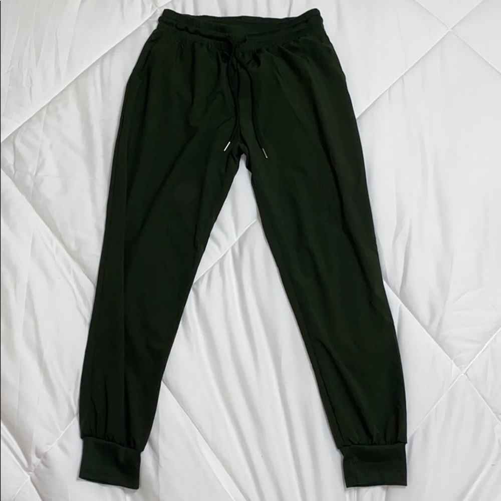 army green athletic joggers